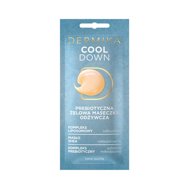 Dermika Maseczki Piękności Cool Down probiotyczna żelowa maseczka odżywcza do cery suchej 10ml
