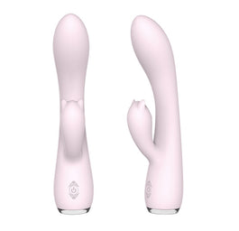 S-HANDE Fanny wibrator podświetlany z 9 trybami wibracji w kształcie królika Light Pink