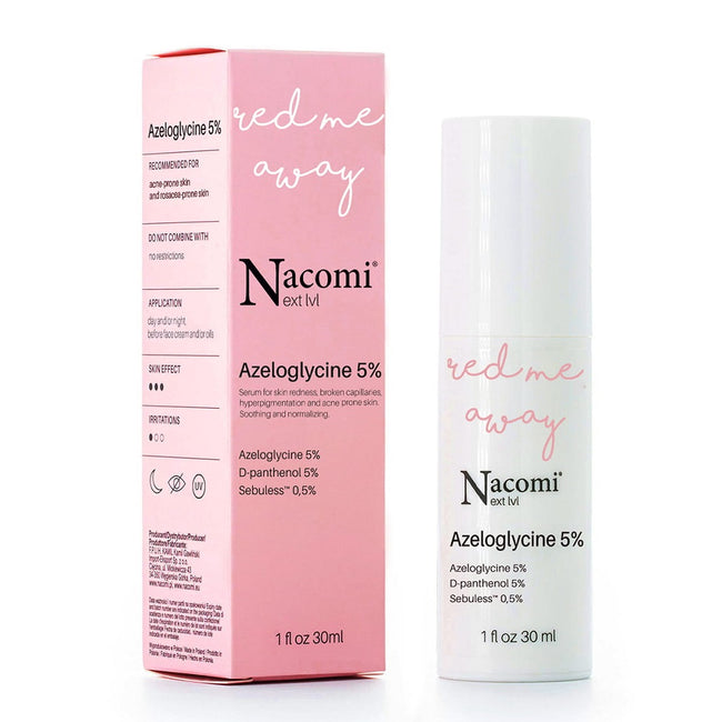 Nacomi Next Level Azeloglicyna 5% kojące serum do twarzy do cery naczynkowej i z trądzikiem różowatym 30ml
