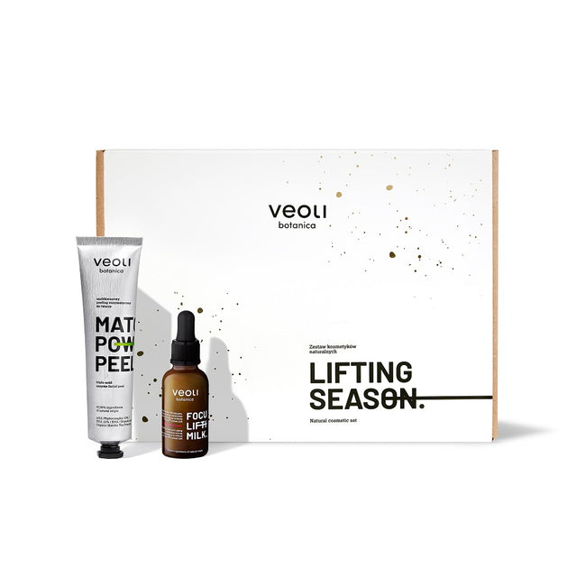 Veoli Botanica Lifting Season zestaw liftingujące serum do twarzy 30ml + multikwasowy peeling enzymatyczny do twarzy 75ml