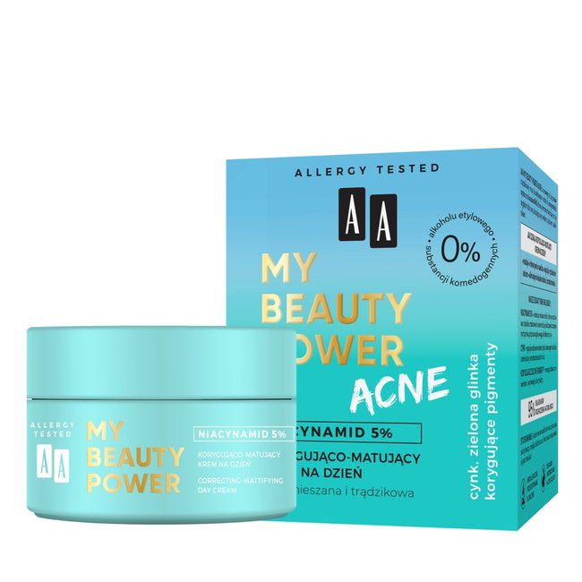 AA My Beauty Power Acne korygująco-matujący krem na dzień 50ml