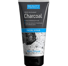 Beauty Formulas Charcoal Facial Scrub oczyszczający peeling do twarzy z aktywnym węglem 150ml