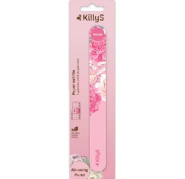 KillyS Blooming Pastel Paper Nail File papierowy pilnik do paznokci prosty 180/240 Różowy