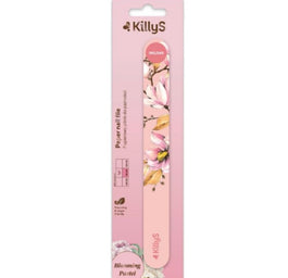 KillyS Blooming Pastel Paper Nail File papierowy pilnik do paznokci prosty 180/240 Brzoskwiniowy