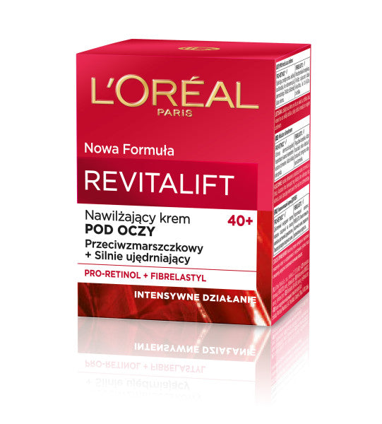 L'Oreal Paris Revitalift 40+ nawilżający krem pod oczy przeciwzmarszczkowy i silnie ujędrniający 15ml