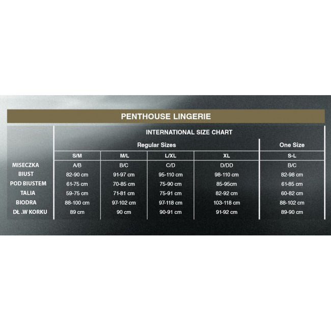 Penthouse Double Spice 2-częściowy komplet bielizny koronkowej Black M/L