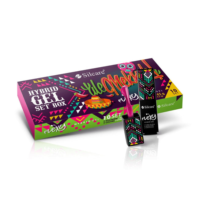Silcare Flexy Ale Meksyk zestaw lakierów hybrydowych 10x4.5g