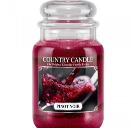 Country Candle Duża świeca zapachowa z dwoma knotami Pinot Noir 652g