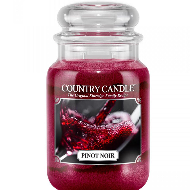 Country Candle Duża świeca zapachowa z dwoma knotami Pinot Noir 652g