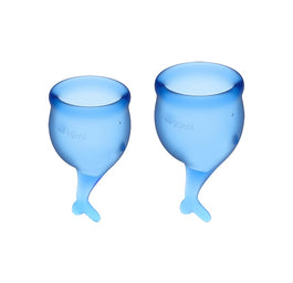Satisfyer Feel Secure Menstrual Cup zestaw kubeczków menstruacyjnych 15ml + 20ml Dark Blue