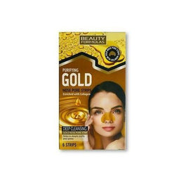 Beauty Formulas Gold Nose Pore Strips złote oczyszczające paski na nos 6szt.
