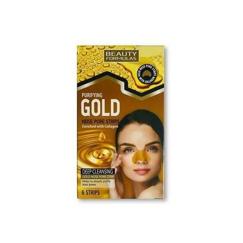 Beauty Formulas Gold Nose Pore Strips złote oczyszczające paski na nos 6szt.