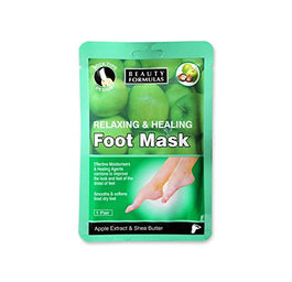 Beauty Formulas Relaxing & Healing Foot Mask relaksująco-odżywcza maska na stopy 1 para