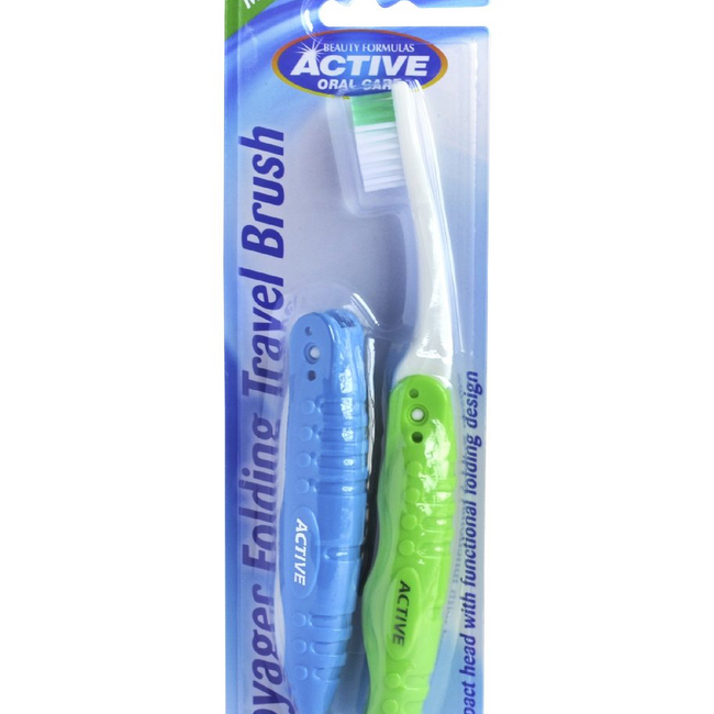 Active Oral Care Voyager Folding Travel Brush podróżne szczoteczki do zębów Medium 2szt.