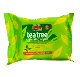 Beauty Formulas Tea Tree Cleansing Wipes oczyszczające chusteczki do twarzy 30szt.