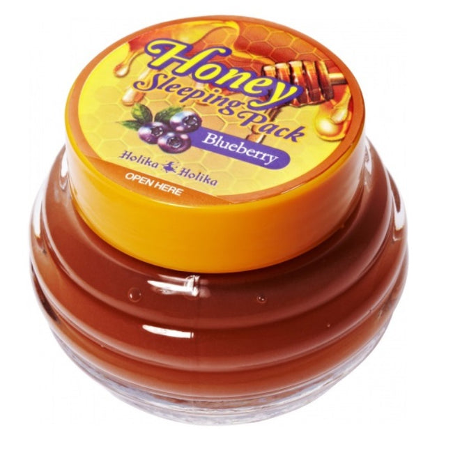 HOLIKA HOLIKA Honey Sleeping Pack całonocna maseczka przeciwzapalna z dużą zawartością miodu i jagód Blueberry 90ml
