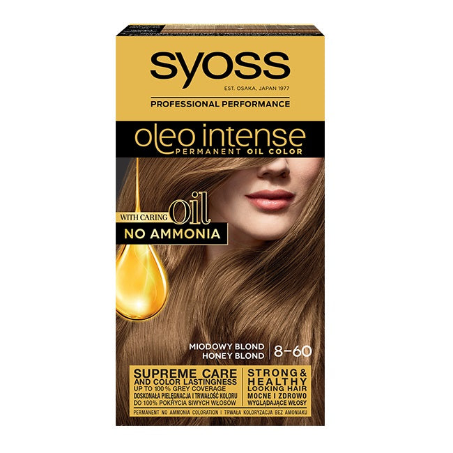 Syoss Oleo Intense farba do włosów trwale koloryzująca z olejkami 8-60 Miodowy Blond