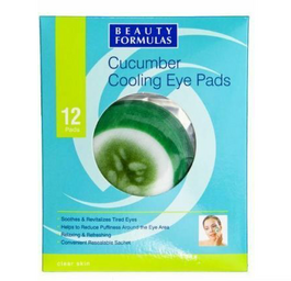 Beauty Formulas Clear Skin Cucumber Cooling Eye Pads ogórkowe chłodzące płatki na oczy 12szt.