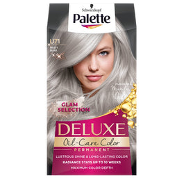 Palette Deluxe Oil-Care Color farba do włosów trwale koloryzująca z mikroolejkami U71 Mroźne Srebro