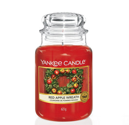 Yankee Candle Świeca zapachowa duży słój Red Apple Wreath 623g