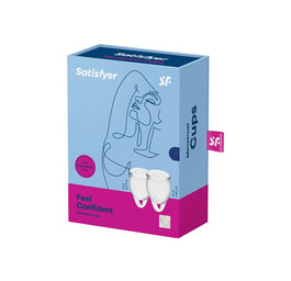 Satisfyer Feel Confident Menstrual Cup zestaw kubeczków menstruacyjnych 15ml + 20ml Transparent