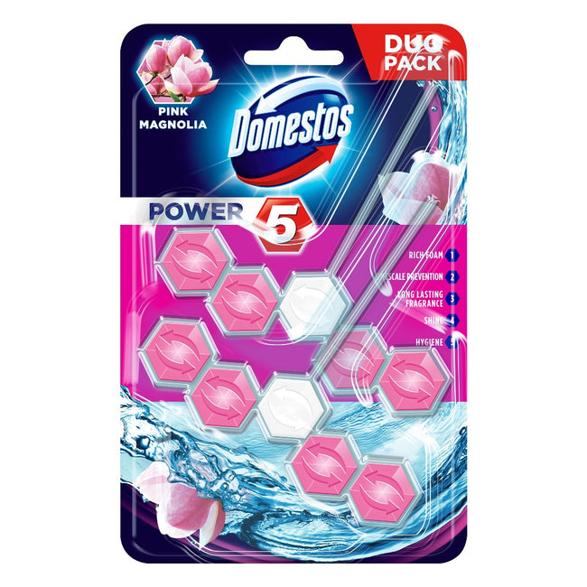 Domestos Power 5 Pink Magnolia kostka toaletowa 2x55g