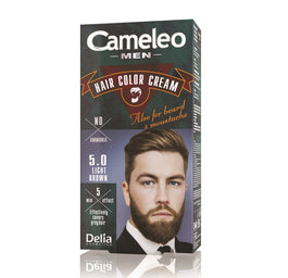 Cameleo Men Hair Color Cream farba do włosów brody i wąsów 5.0 Light Brown 30ml