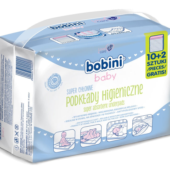 Bobini Bobini Baby podkłady higieniczne dla niemowląt i dzieci 12szt