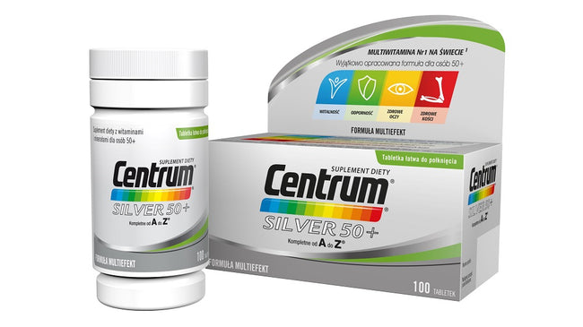 Centrum Silver 50+ witaminy suplement diety 100 tabletek