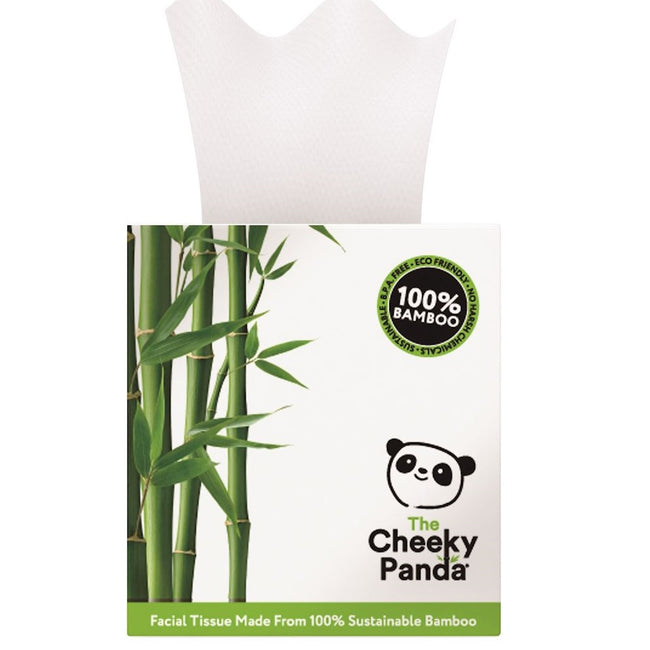 The Cheeky Panda Bamboo Facial Tissue bambusowe chusteczki uniwersalne pudełko kostka 56szt