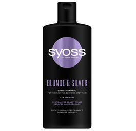 Syoss Blonde & Silver Purple Shampoo szampon neutralizujący żółte tony do włosów blond i siwych 440ml