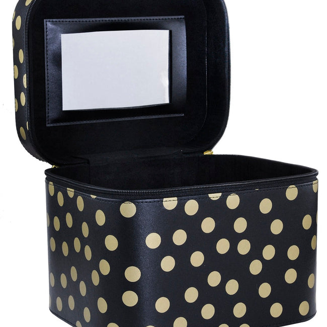 Inter Vion Perfect Dots kuferek prostokątny XL Czarny w Złote Kropki