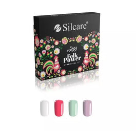 Silcare Flexy Folk Power Hybrid Gel zestaw do stylizacji paznokci 4x4.5g