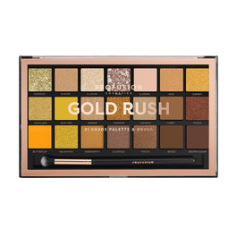 Profusion Gold Rush Eyeshadow Palette paleta 21 cieni do powiek z pędzelkiem