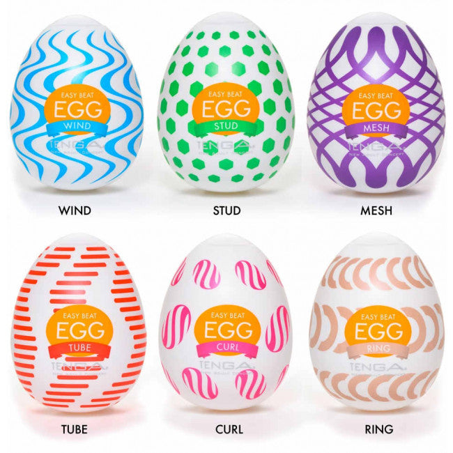 TENGA 6 Styles Easy Beat Egg Wonder Package zestaw 6 jednorazowych masturbatorów w kształcie jajka