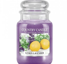 Country Candle Duża świeca zapachowa z dwoma knotami Lemon Lavender 652g
