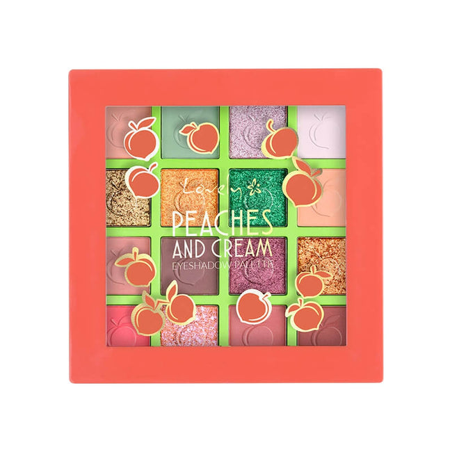 Lovely Peaches and Cream Eyeshadow Palette paleta 16 cieni do powiek 13g