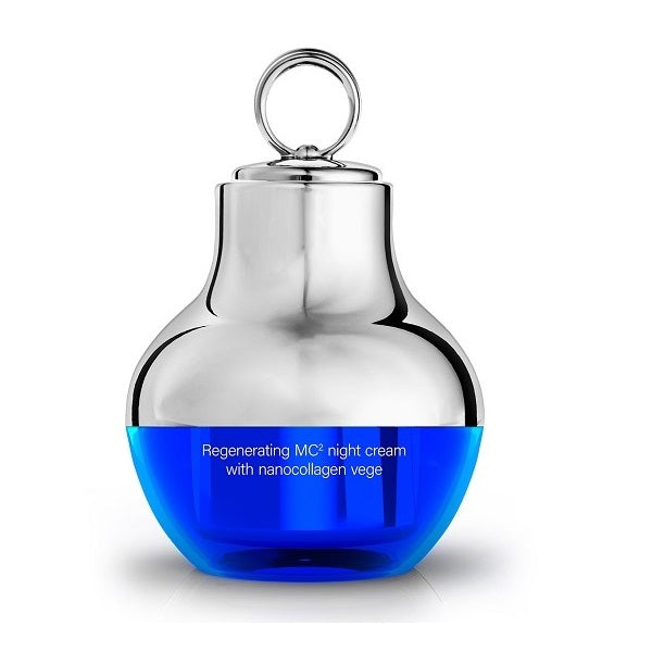 HiSkin SkinLed Regenerating MC2 Night Cream With Nanocollagen Vege regenerujący krem na noc z nanokolagenem vege 50ml + masażer i światło LED