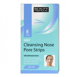 Beauty Formulas Clear Skin Deep Cleansing Nose Pore Strips głęboko oczyszczające paski na nos 6szt.